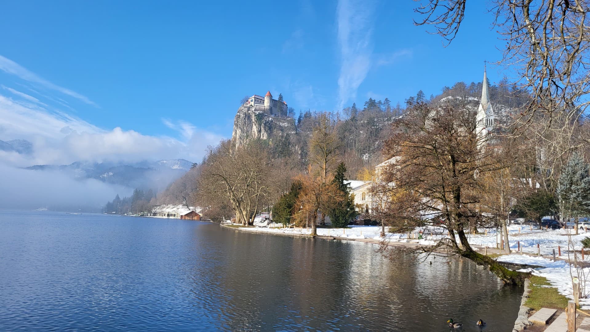 Bled castle in the winter